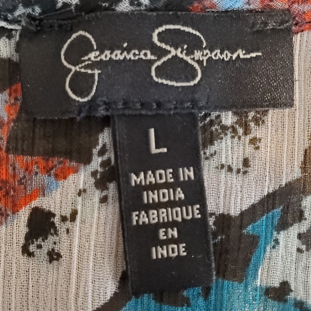 Jessica Simpson Patterned Chiffon Top - Picture 4 of 4